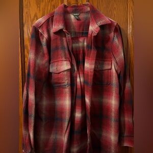 Vintage Eddie Bauer Flannel double pocket plaid design